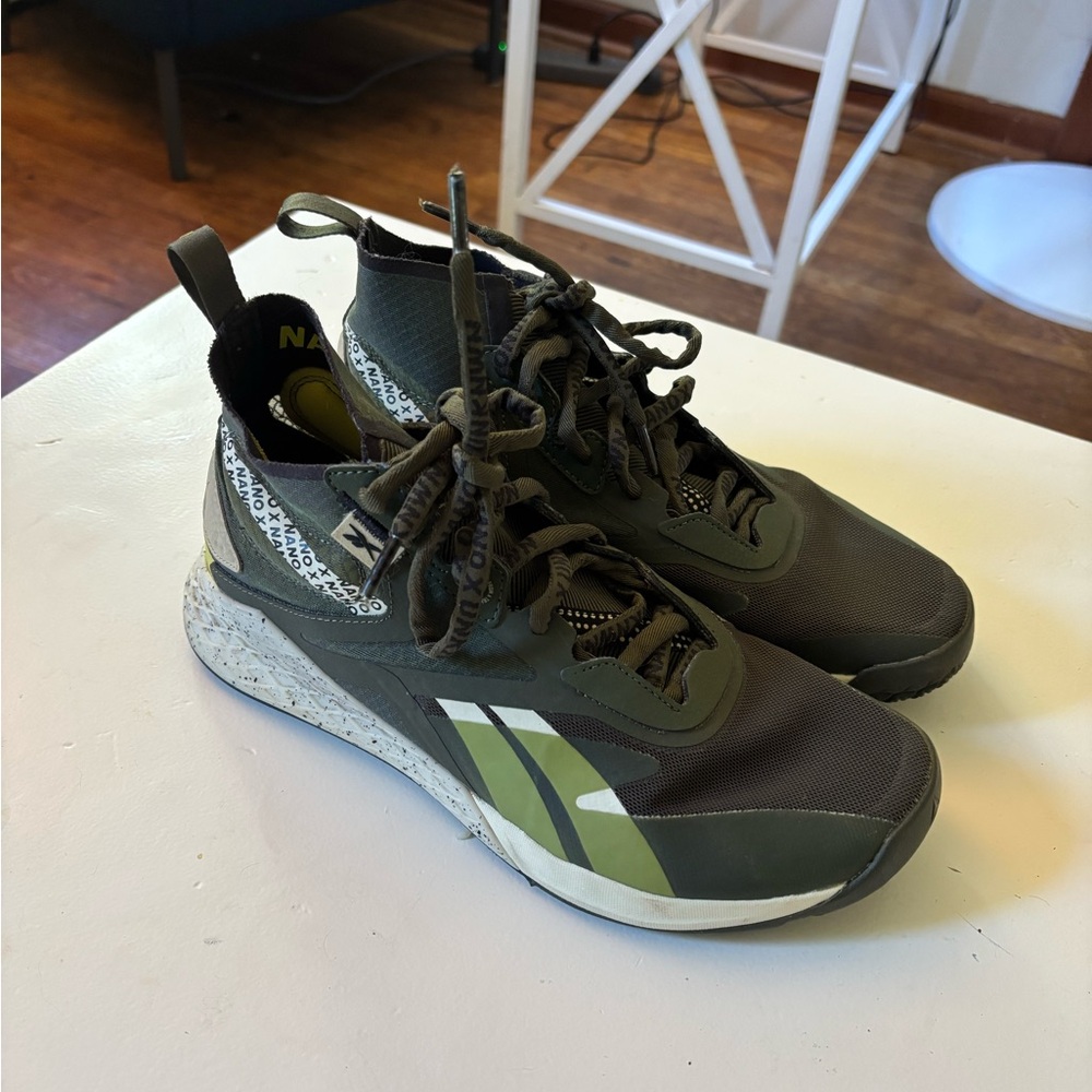 Reebok Men's Olive and White Athletic Shoes